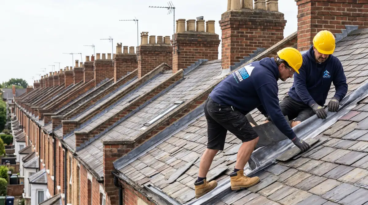 Terraced rooftops in Cowley, east Oxford
