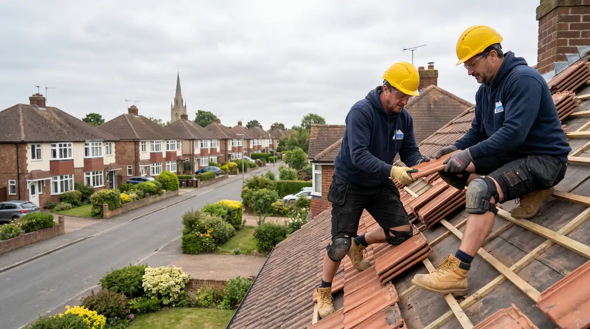Rooftops across Kidlington, north of Oxford