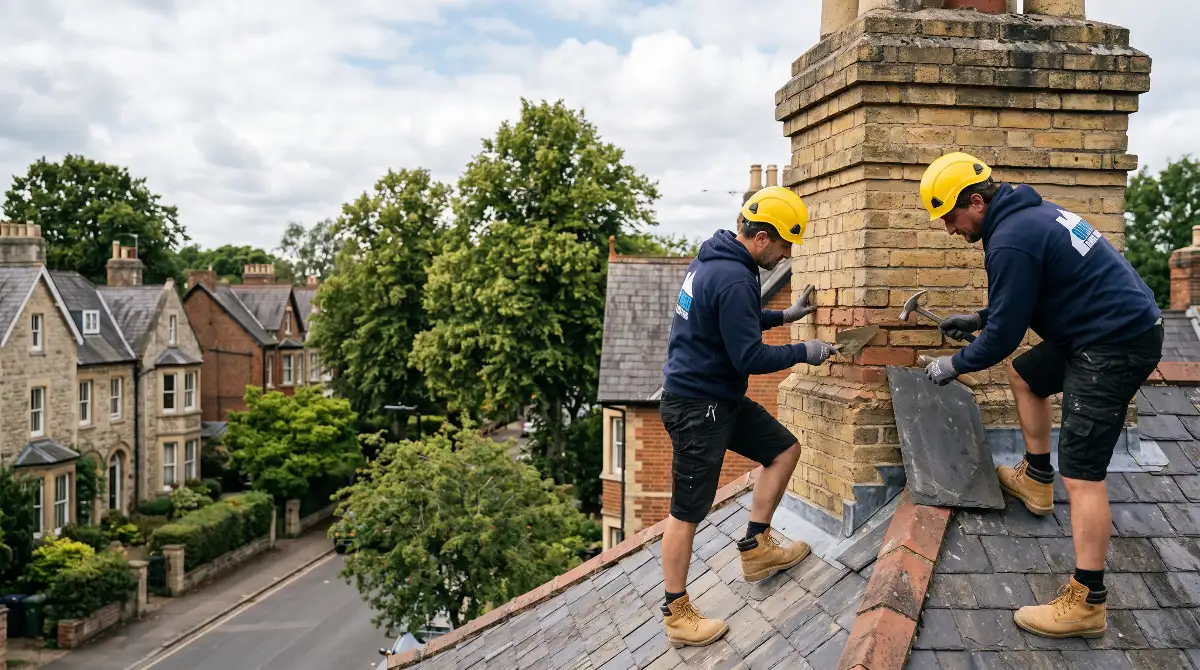 Period rooftops in North Oxford near Summertown