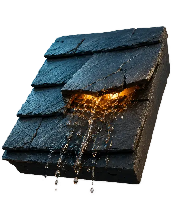 Rainwater leaking through an Oxford roof