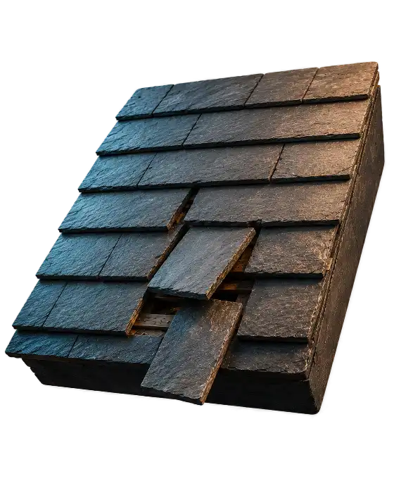 Slipped clay roof tiles on an Oxford home