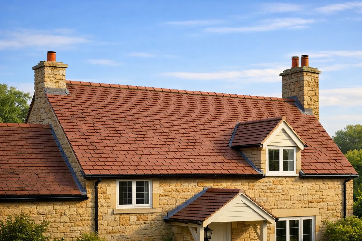 Re-roofing work on a house in Kidlington