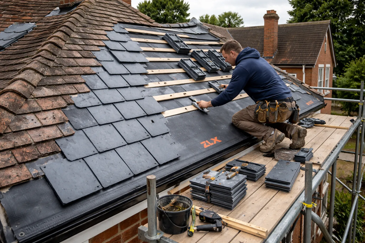 Rooftops in Botley, west of Oxford
